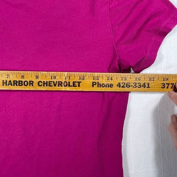 Nike Dri-Fit Roger Federer Magenta Slim Fit Short Sleeve V-Neck T-Shirt Sz Small - Picture 5 of 6